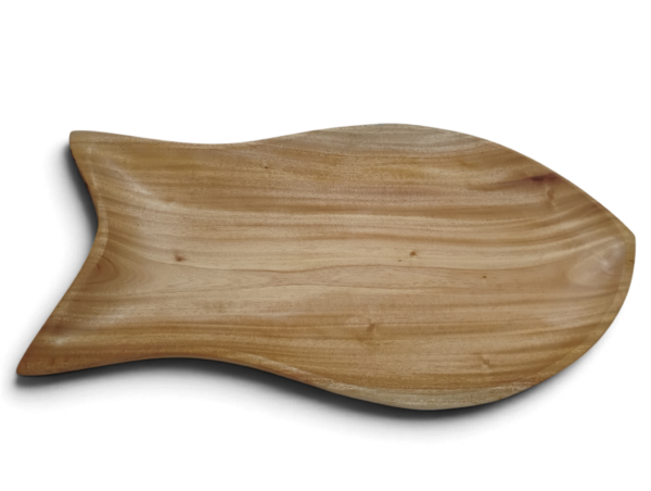 HODUSS Handmade Mahogany Fish-Shaped Serving Tray | Pack of 2